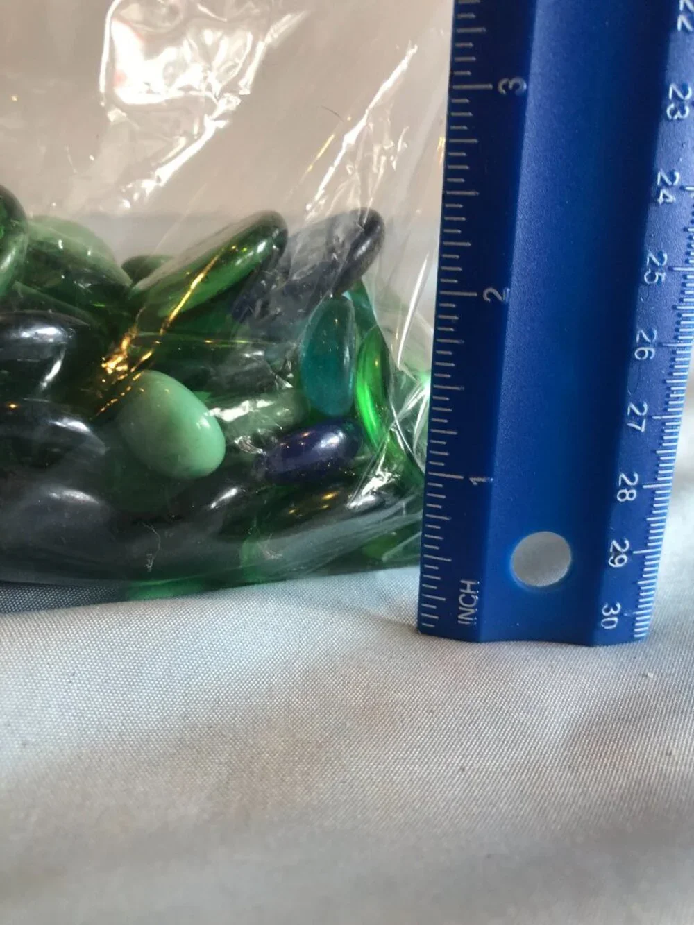 LOT Of Mostly Green with Blue Vase Filler Gems Stones #F49